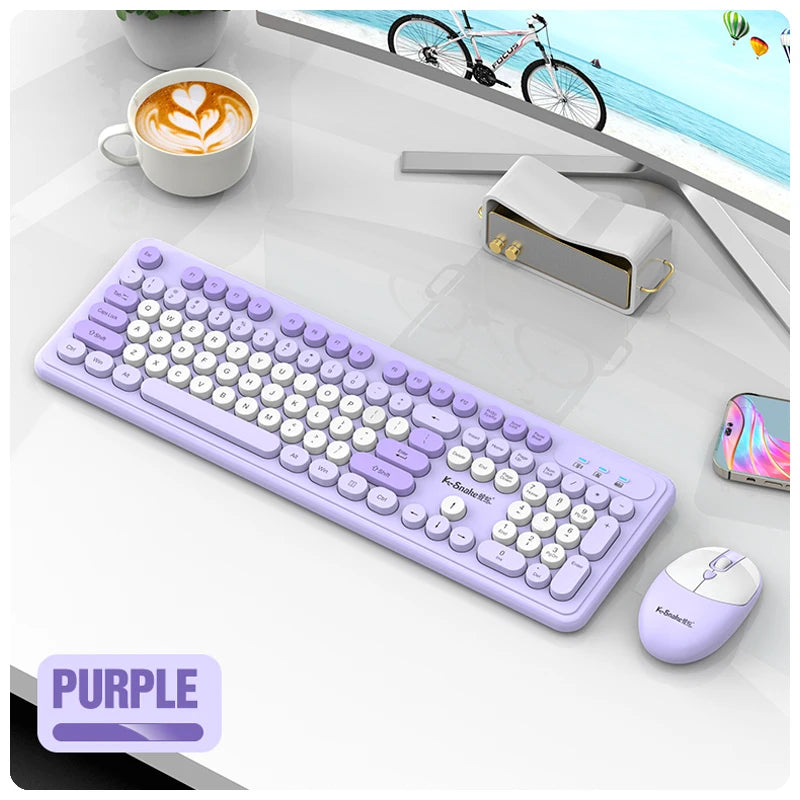 Cute Wireless Keyboard Mouse