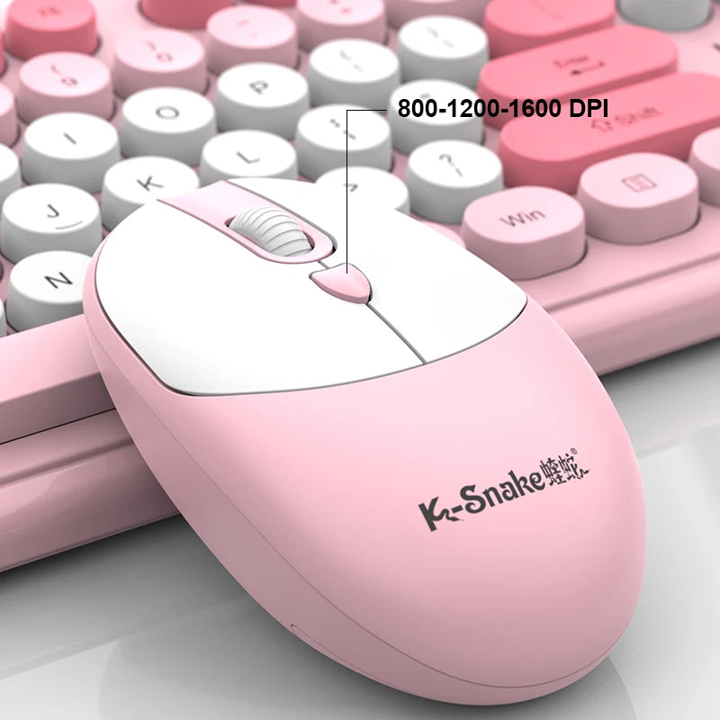 Cute Wireless Keyboard Mouse