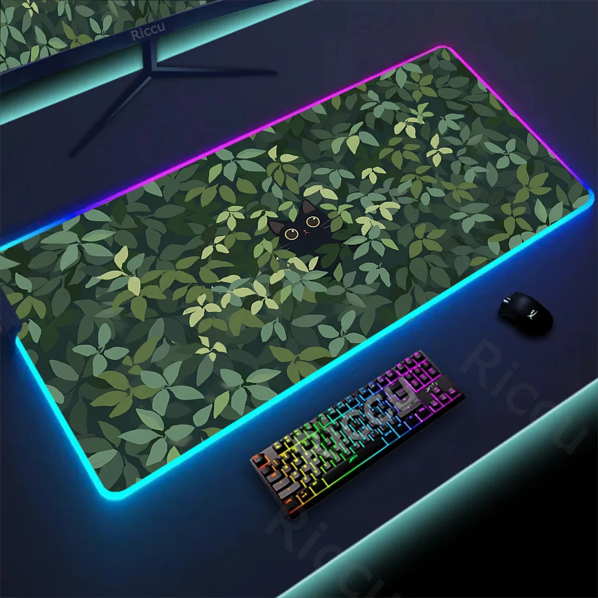 Kawaii Cat LED Deskmat