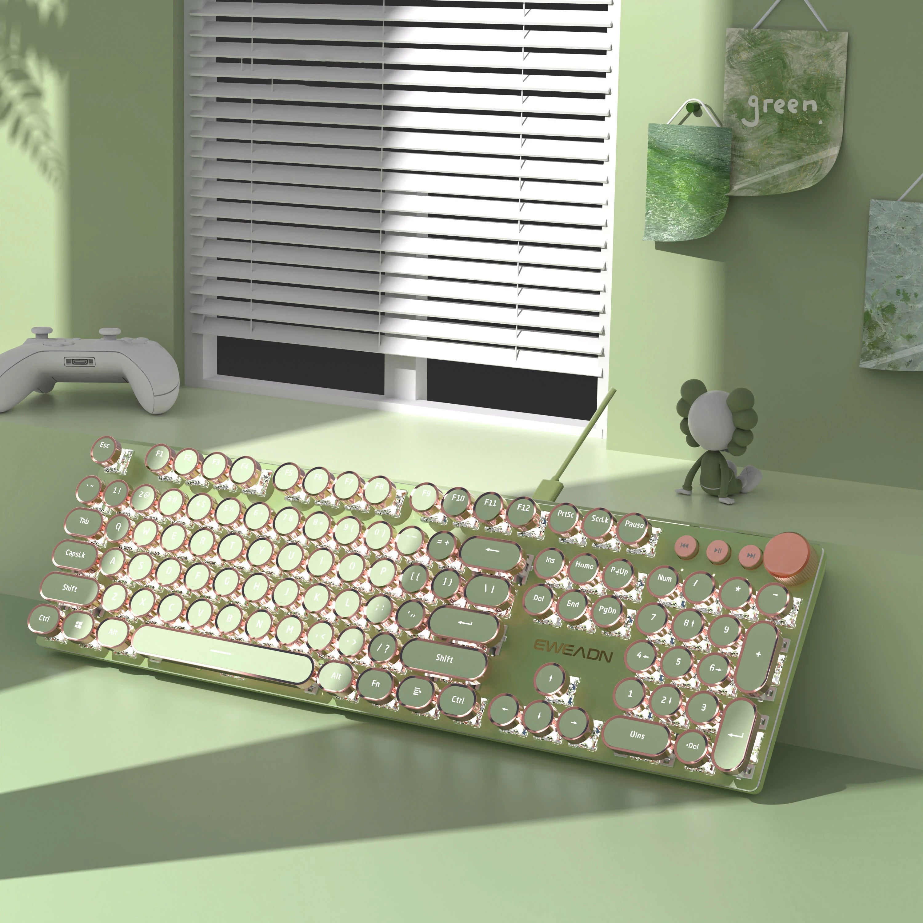 Typewriter Style Gaming Keyboard