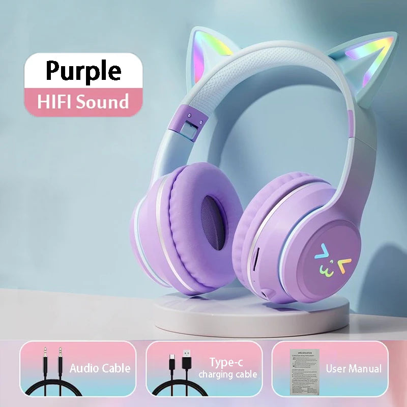 Cat Ear Bluetooth Headphones