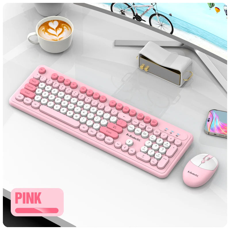 Cute Wireless Keyboard Mouse