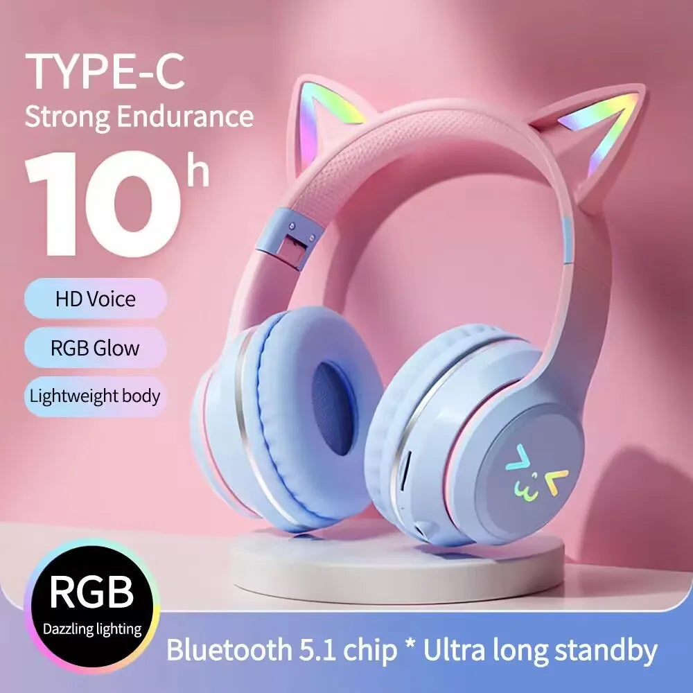 Cat Ear Bluetooth Headphones