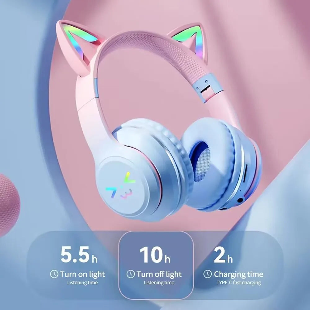 Cat Ear Bluetooth Headphones