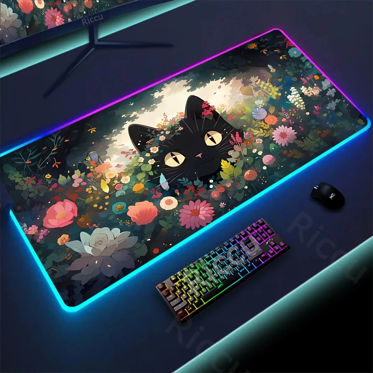 Kawaii Cat LED Deskmat