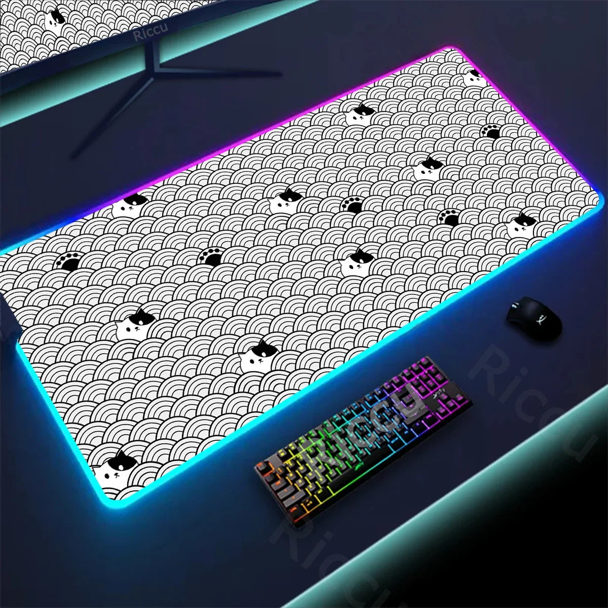 Kawaii Cat LED Deskmat