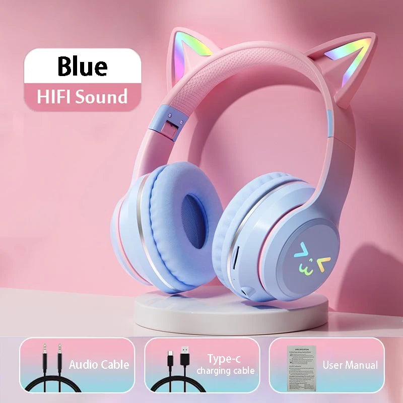 Cat Ear Bluetooth Headphones
